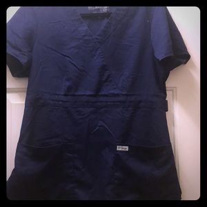 Size medium navy blue greys anatomy scrub top